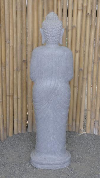 Product image 5 of the product “Standing Buddha made of Riverstone in Dharmachakra position - gesture of wheel of the teaching of Dharma. About 120cm height. ”